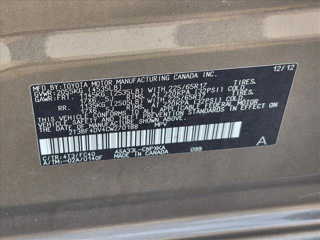 Used 2012 Toyota RAV4 4WD w/ Value Pkg image 16