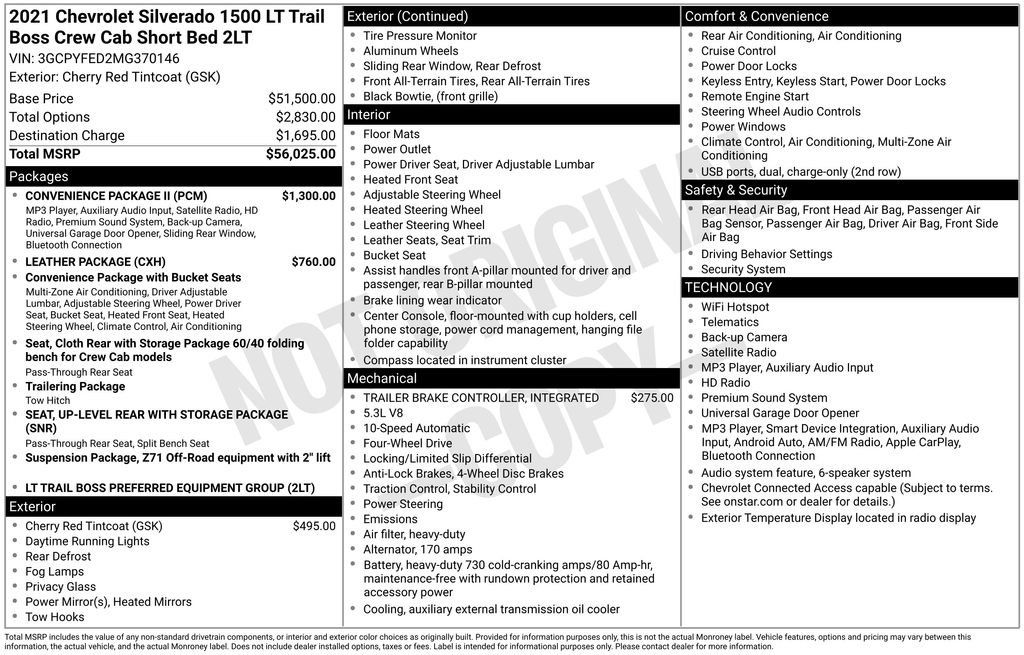 Used 2021 Chevrolet Silverado 1500 LT Trail Boss w/ Convenience Package II AWD/4WD image 4