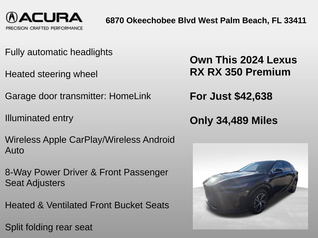 Used 2024 Lexus RX 350 Premium w/ Cold Area Package FWD image 18