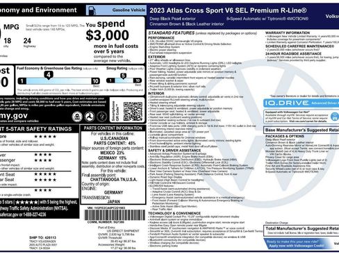 Used 2023 Volkswagen Atlas Cross Sport SEL Premium R-Line AWD/4WD image 3