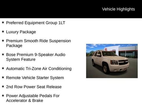 Used 2012 Chevrolet Tahoe LT w/ Luxury Package image 2