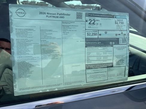 New 2026 Nissan Pathfinder Platinum w/ Cargo Package AWD/4WD image 13