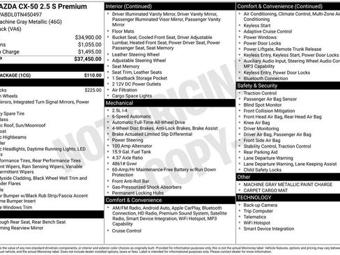 New 2026 MAZDA CX-50 AWD 2.5 S w/ Cargo Package image 33