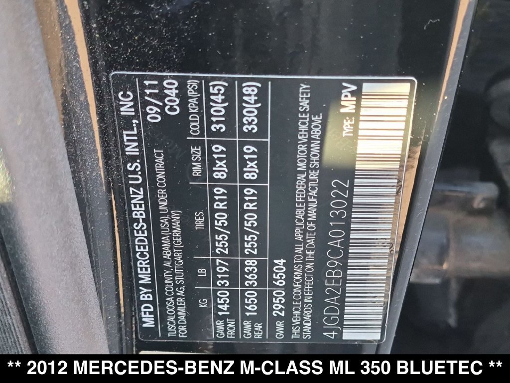 Used 2012 Mercedes-Benz ML 350 BlueTEC 4MATIC image 35