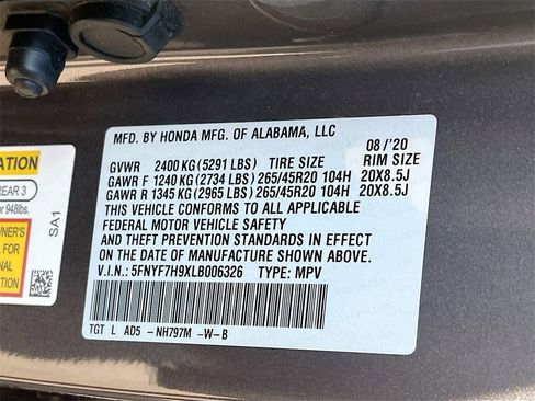 Used 2020 Honda Passport Touring image 32