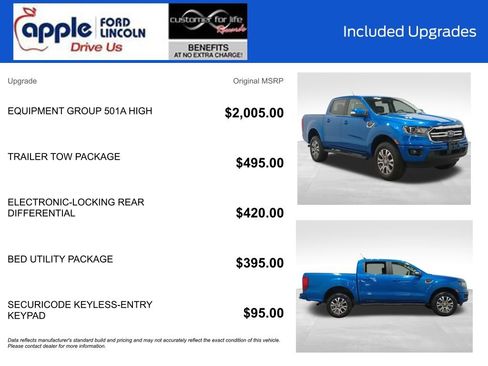 Certified 2021 Ford Ranger Lariat w/ Equipment Group 501A High RWD image 4