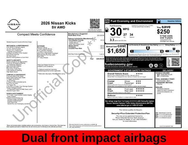 Used 2026 Nissan Kicks SV w/ Cold Weather Package AWD/4WD image 30