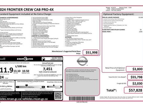 Used 2024 Nissan Frontier PRO-4X AWD/4WD image 12