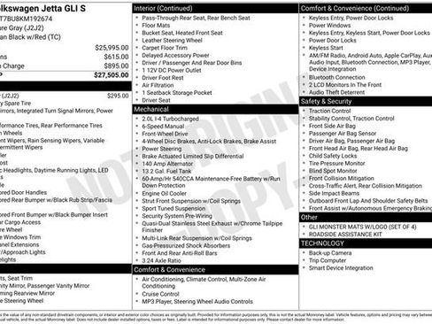 Used 2019 Volkswagen Jetta GLI image 15