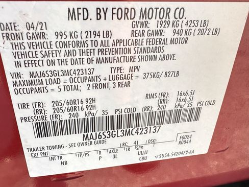 Used 2021 Ford EcoSport SE AWD/4WD image 27