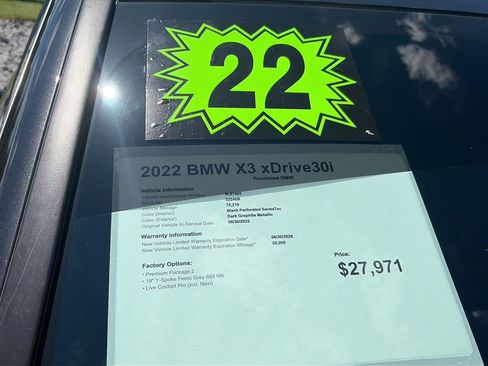 Used 2022 BMW X3 xDrive30i w/ Premium Package 2 AWD/4WD image 20