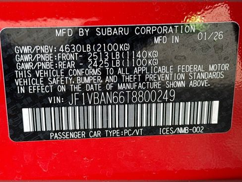 New 2026 Subaru WRX Limited AWD/4WD image 41