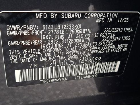 New 2026 Subaru Outback Limited XT image 19