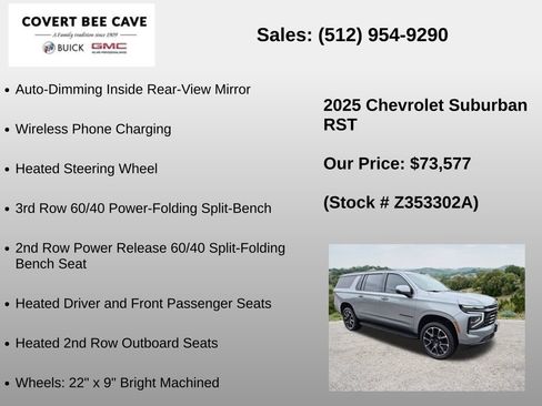 Used 2025 Chevrolet Suburban RST w/ Comfort Package AWD/4WD image 36