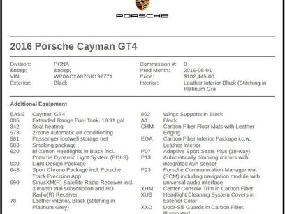 Used 2016 Porsche Cayman GT4