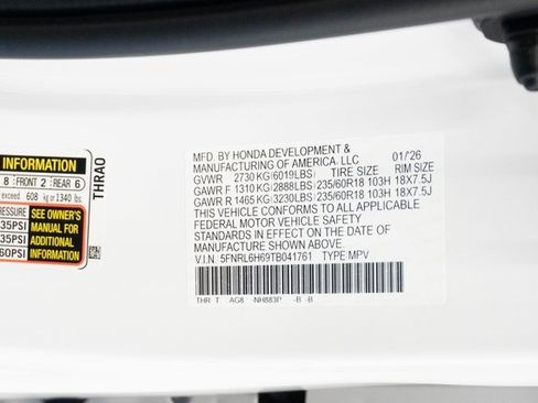 New 2026 Honda Odyssey EX-L image 32