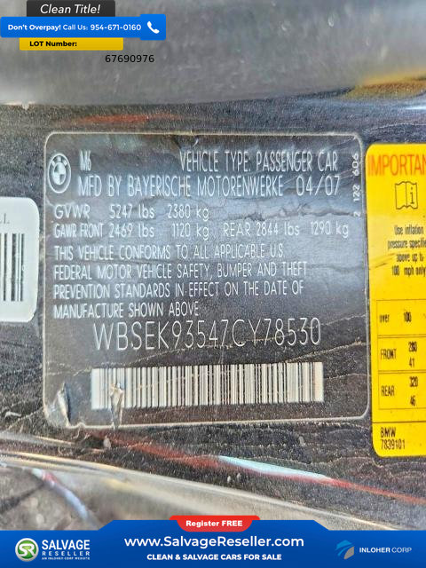 Used 2007 BMW M6 Convertible RWD image 17