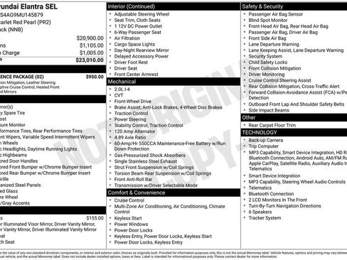 Used 2021 Hyundai Elantra SEL w/ Convenience Package FWD image 4