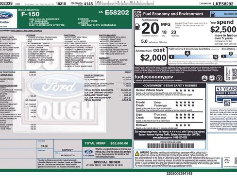 Used 2020 Ford F150 XLT w/ Equipment Group 302A Luxury AWD/4WD image 38