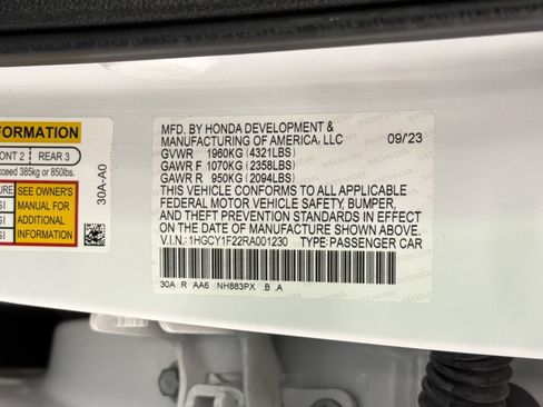 Certified 2024 Honda Accord LX image 20
