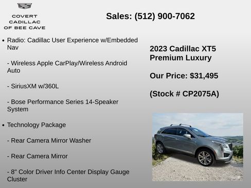 Used 2023 Cadillac XT5 Premium Luxury w/ Technology Package image 12