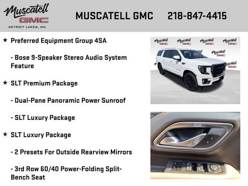 Used 2024 GMC Yukon XL SLT w/ SLT Premium Package AWD/4WD image 18