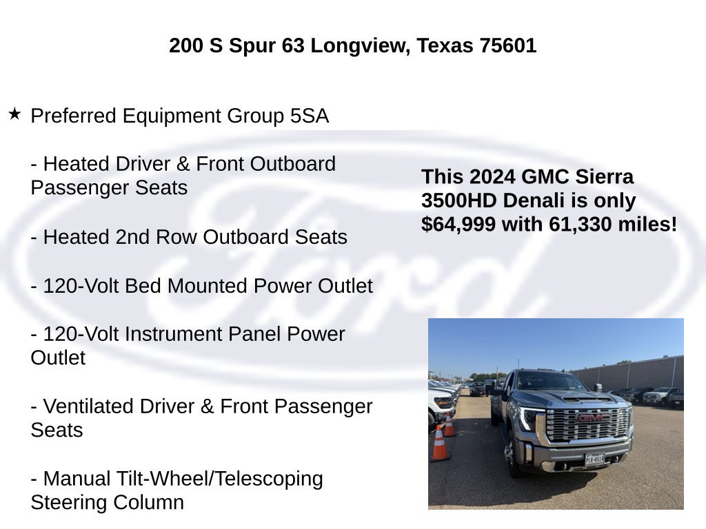 Used 2024 GMC Sierra 3500 Denali w/ Denali Reserve Package AWD/4WD image 15