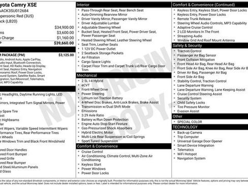 Used 2025 Toyota Camry XSE w/ Premium Package FWD image 4