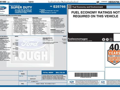 Used 2017 Ford F350 Platinum w/ Platinum Ultimate Package AWD/4WD image 4
