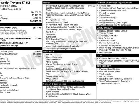 Used 2016 Chevrolet Traverse LT w/ Traveler's Package image 39