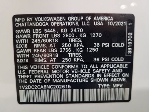 Used 2022 Volkswagen Atlas Cross Sport SE FWD image 33
