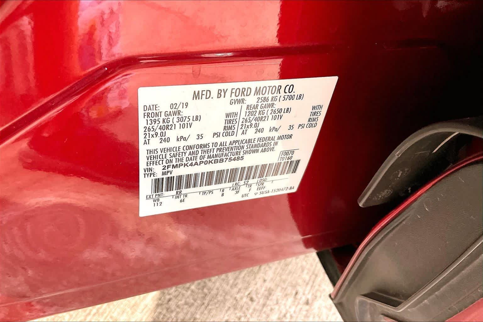 Used 2019 Ford Edge ST w/ Equipment Group 401A AWD/4WD image 34