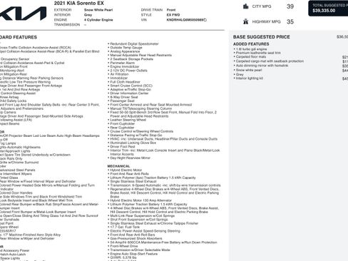 Used 2021 Kia Sorento EX image 2