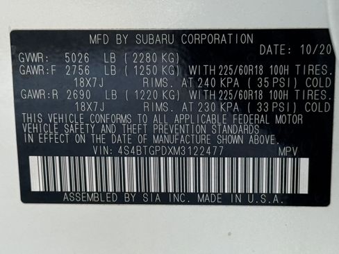 Used 2021 Subaru Outback Touring XT image 24