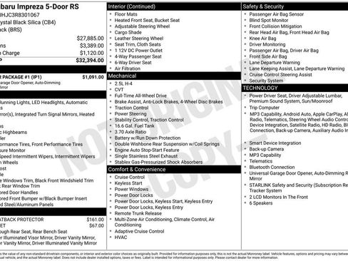 Certified 2024 Subaru Impreza RS w/ Popular Package #1 AWD/4WD image 10