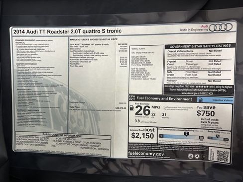 Used 2014 Audi TT 2.0T image 30