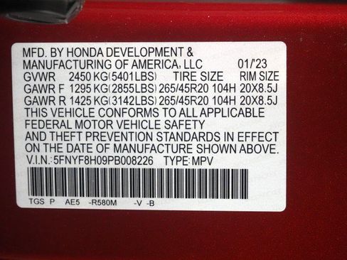 Used 2023 Honda Passport AWD Elite image 70