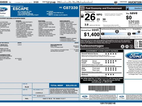 Used 2017 Ford Escape SE w/ Equipment Group 201A FWD image 6