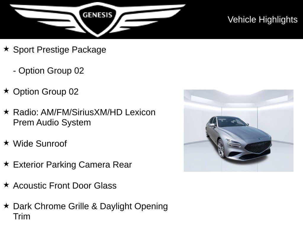 Used 2025 Genesis G70 2.5T w/ Sport Prestige Package RWD image 14