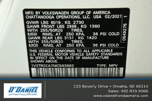 Used 2021 Volkswagen Atlas SEL Premium AWD/4WD image 48