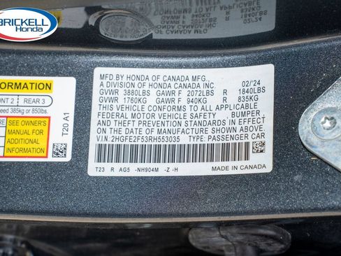 Certified 2024 Honda Civic Sport image 38
