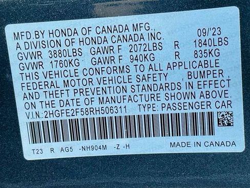 Certified 2024 Honda Civic Sport image 24