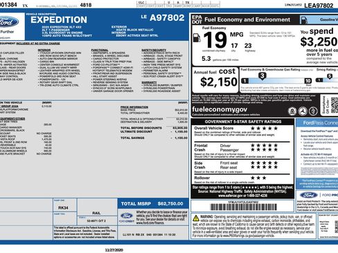 Used 2020 Ford Expedition XLT w/ Equipment Group 202A image 2