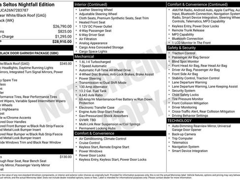 Used 2022 Kia Seltos Nightfall Edition image 3