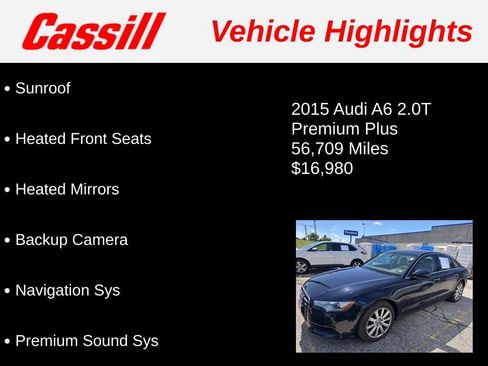 Used 2015 Audi A6 2.0T Premium Plus AWD/4WD image 3