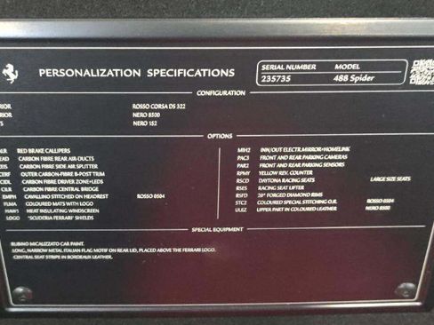 Used 2018 Ferrari 488 Spider RWD image 9