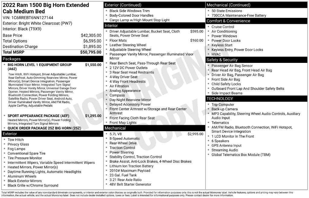 Used 2022 RAM 1500 Big Horn RWD image 6
