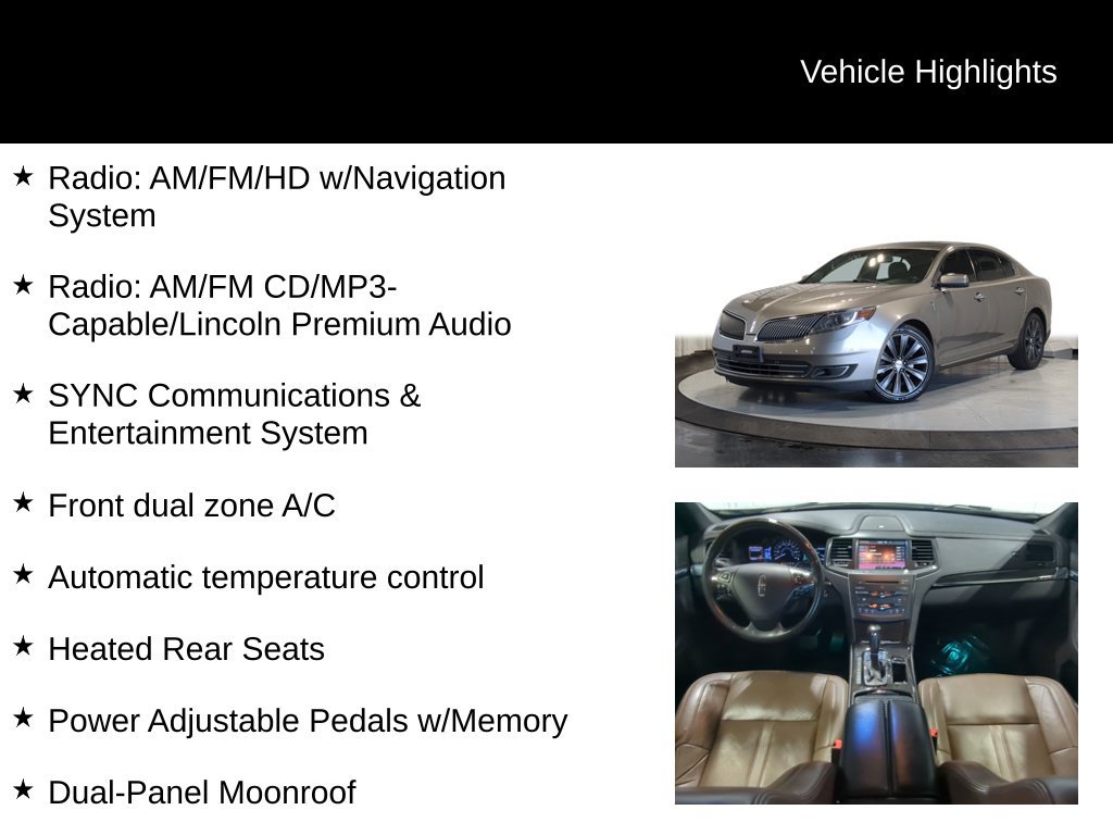 Used 2015 Lincoln MKS AWD w/ Equipment Group 201A image 19