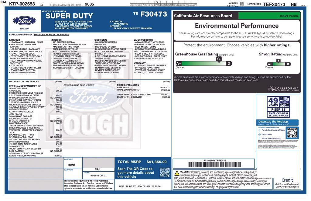 New 2026 Ford F350 Lariat w/ Lariat Premium Package AWD/4WD image 4
