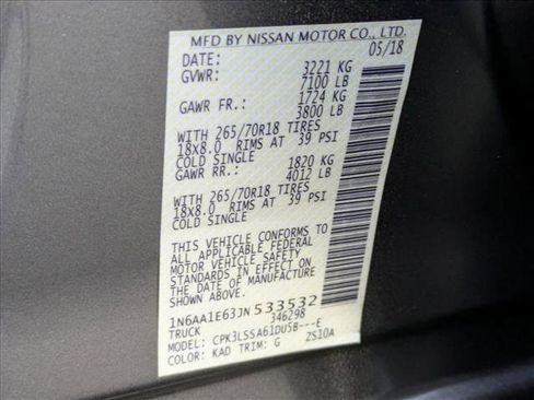 Used 2018 Nissan Titan SV w/ SV Convenience Package image 22